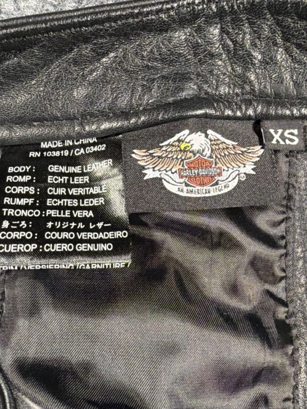 Harley-Davidson Women's Black Leather Motorcycle Chaps Petite XS - Picture 9 of 11